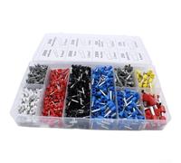 Bornes Électriques Isolées 1200pcs pour Voiture | Assortiment complet 1200pcs, isolation pour robuste, courts-circuits, boîte compacte, atelier mobile