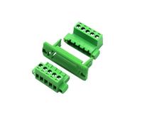 Bornes enfichables sans soudure avec panneau fixe à bride Connecteur de bloc de bornes à espacement de 5, 08 mm pour connexion électrique avec panneau fixe à bride
