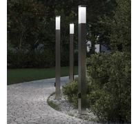 Bornes lumineuses avec sortie lot de 3 110 cm acier inoxydable IP44 vidaXL