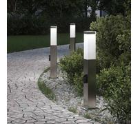 Bornes lumineuses avec sortie lot de 3 50 cm acier inoxydable IP44 vidaXL