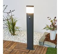 Bornes lumineuses LED Lindby Obri, 80 cm, anthracite, capteur Obri, noir, Inox, Moderne
