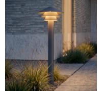 Bornes lumineuses LED Lucande Montaro, 110 cm, anthracite, IP54 Montaro, noir, Aluminium, Moderne