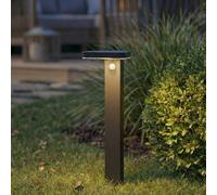 Bornes lumineuses LED PRIOS Tarlson, angulaires, anthracite, capteur Tarlson, noir, Matière Plastique, Moderne