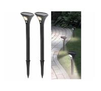 Bornes lumineuses solaires - Lunartec - Blanc chaud - Détecteur de mouvement - Économie d'énergie - LED intégrée