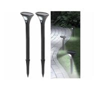 Bornes lumineuses solaires - Lunartec - Blanc froid - Détecteur de mouvement - Énergie solaire - LED intégrée