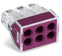 Bornes pour boîtes de dérivation H13,1mm avec boîtier transparent 06 conducteurs nouveau modèle boîte de 50 - - 773-106