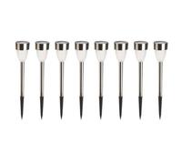 Bornes solaires tulipes blanches - Lot de 8