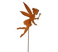 Bornhöft - Fiche de jardin comme fée Clochette - En métal rouillé - Rouille noble - Décoration de jardin - 110 cm