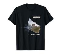 Bornholm Compass Hammershus Coordinates T-Shirt