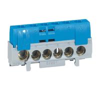 Bornier 1 fonction Legrand - 6 trous - Bleu