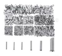 Bornier 1950 pièces, boîte en cuivre plaqué argent EN tubulaire, extrémité nue européenne, 0,5-10 mm²