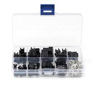 Bornier, 200PCS 2.54mm Homme/Femme Pin Way Câble Connecteur Borne 2/3/4/5 Broche électrique Broche Jumper en-tête Boîtier fil Kit connecteur Résistant aux hautes températures(200Pcs)