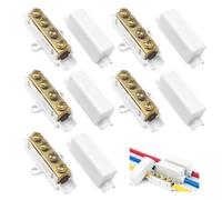 Bornier 5PCS Connecteur de Fil Conducteur en Laiton Double Vis Coque ABS Bornier Boîte de Jonction ABS Ignifuge pour Câbles 2.5-16mm² 1000V 100A ZK-1116