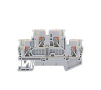 Bornier à deux niveaux PTTB2.5, connexion enfichable, montage sur rail DIN, 2,5 mm², 10 pièces(PTTB2.5-Gray)