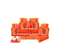 Bornier à deux niveaux PTTB2.5, connexion enfichable, montage sur rail DIN, 2,5 mm², 10 pièces(PTTB2.5-Orange)