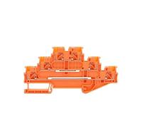 Bornier à insertion à 3 niveaux PT-1.5-3L for connecteurs de fils triple couche 1,5 mm², bornier électrique sur rail DIN PT 1.5-3L(PT1.5-3L-orange,10 Pcs)