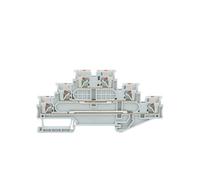 Bornier à insertion à 3 niveaux PT-1.5-3L for connecteurs de fils triple couche 1,5 mm², bornier électrique sur rail DIN PT 1.5-3L(PT1.5-3L-gray,5 Pcs)