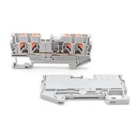 Bornier à ressort 4 fils 2,5 mm² PT2.5-QUATTRO for panneau de commande industriel (10 pièces)(PT-2.5-QUATTRO-GRAY)