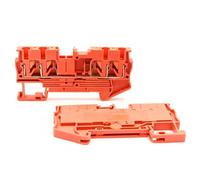 Bornier à ressort PT2.5-QUATTRO for rail DIN, 4 fils, 2,5 mm², 10 pièces, for panneau de commande industriel(PT2.5-QUATTRO-ORANGE)