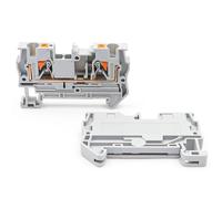 Bornier à ressort PT4 for rail DIN, 10 pièces, PA66 ignifuge for fils de 4 mm², connecteur compact for panneau de commande industriel(PT-4-10 PCS-GRAY)