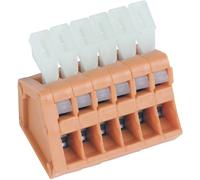 Bornier à ressort PTR Hartmann AKZ3191/4KD-2.54 53191040321F 0.50 mm² Nombre de pôles 4 orange