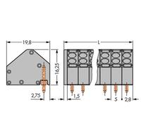 Bornier à ressort WAGO 806-104 1.50 mm² Nombre de pôles 4 gris 200 pc(s)