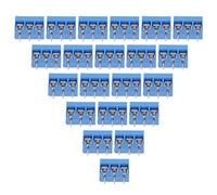 Bornier à Vis à 3 Broches pour Carte Pcb, 20 Pièces, Bleu