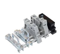 Bornier à vis d'extrémité de Rail DIN, 10 pièces | Butée Universelle Bloc Fixe Gris(E-UK(3 screws))