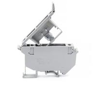 Bornier à vis for rail DIN UK5-HESI, 50 pièces, gris/noir, porte-fusible, conducteur sans fusible et voyant LED(Gray)