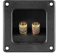 Bornier audio - GOOBAY - 75,9x75,9mm - 2 pôles - Montage encastré - Compatible 6mm câble