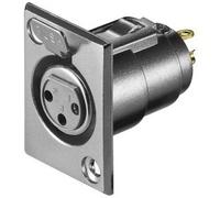 Bornier audio Xlr femelle, 3 broches plaqué Or, à blocage mécanique, à souder cd11973