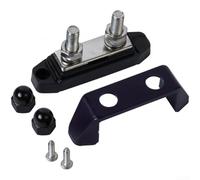 Bornier avec couvercle de protection contre la poussière et l'humidité pour applications d'alimentation de batterie 12 V, 24 V, 36 V, 48 V dans les systèmes de camping-car et de véhicules (8 mm, noir)