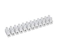 Bornier blanc 12 pôles 10 A - 10 mm² en forme de U 380 V 10 pièces