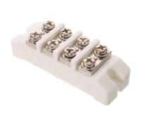 Bornier Céramique 100a à 4 Positions, Borne à Vis Haute Intensité | Bloc de Jonction Blanc, Usage Four Électrique et Réparation Chauffage, Céramique Résistante