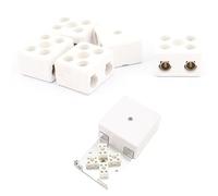 Bornier Céramique, Connecteur Résistant à Hautes Températures en Porcelaine, 5pc