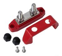 Bornier compatible 12 V 48 V avec couvercle pour connexions d'alimentation de batterie de camping-car et intégration du système électrique de véhicule tout-terrain (8 mm, rouge)