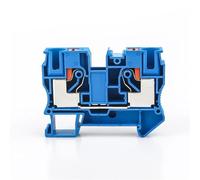 Bornier conducteur sur Rail Din, 10 pièces, connecteurs PT-10, ressort enfichable, alimentation sans vis à travers le connecteur de fil du bloc Terminak(Blue)
