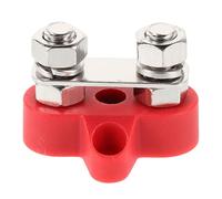 Bornier de Batterie 48v Robuste Filetage Standard et Rondelles | Bloc de Distribution Rouge, Connectique Électrique Lourde, pour Véhicules Marins et Électriques