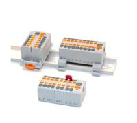 Bornier de branchement de fil de rail Din enfichable PTFIX 2.5 | Borne enfichable, 2,5 mm², pour câblage électrique d'armoire de dérivation.(225-3P)