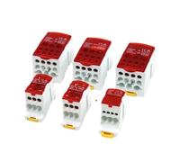 Bornier de distribution unipolaire for ligne de dérivation, connecteur électrique for rail DIN UKK 80 A/125 A/160 A/250 A/400/500 A(Red,UKK400A)