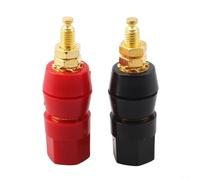 Bornier de haut-parleur audio 4 mm plaqué or pour adaptateur banane Rouge/noir