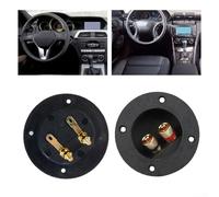 Bornier de haut-parleur stéréo de voiture, connecteur rond à double liaison, 4 mm, compatible avec système audio de caisson de basses, noir (1 pièce)