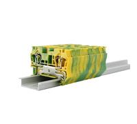 Bornier de mise à la terre for rail DIN ST4-PE, câble électrique 4 mm², connexion 5 pièces(5 Pcs)