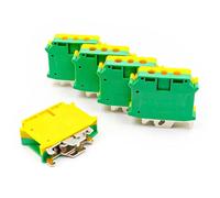 Bornier de mise à la terre for rail DIN USLKG 35, 10 pièces, conducteur à vis robuste 500 V 125 A