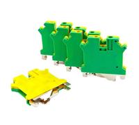 Bornier de mise à la terre for rail DIN USLKG 5, 10 pièces, connexion à vis, conducteur électrique 500 V 41 A