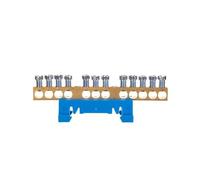 Bornier de neutre IP00 bleu 9 bornes pour câble de 1,5 à 16mm² - rail DIN - MOREK
