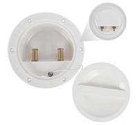 Bornier de pêche marine à 2 ou 3 pôles - Connecteur ABS étanche - Pour câblage électrique de bateau 6 V 12 V 24 V 32 V - Blanc et noir (deux blancs)