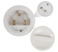 Bornier de pêche marine à 2 ou 3 pôles - Connecteur ABS étanche - Pour câblage électrique de bateau 6 V 12 V 24 V 32 V - Blanc et noir (trois blancs)