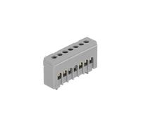 Bornier de phase isolé gris 7 bornes pour câble de 1,5 à 16mm² - rail DIN - MOREK