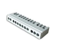 Bornier de terre 12 modules - gris - Zenitech